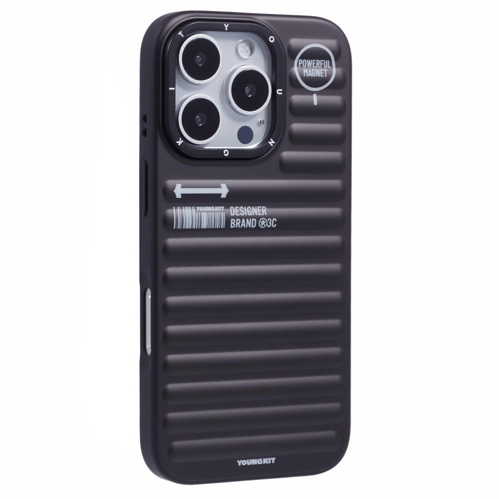 YOUNGKIT For iPhone 16 Pro Max Case Compatible with MagSafe Suitcase Texture IMD TPU Phone Cover