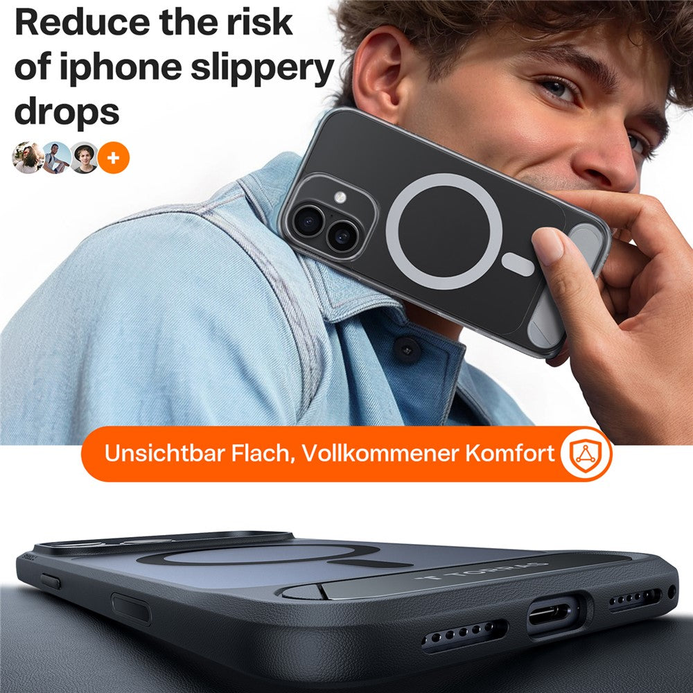 TORRAS For iPhone 17 Case Kickstand TPU + PC Phone Cover Compatible with MagSafe