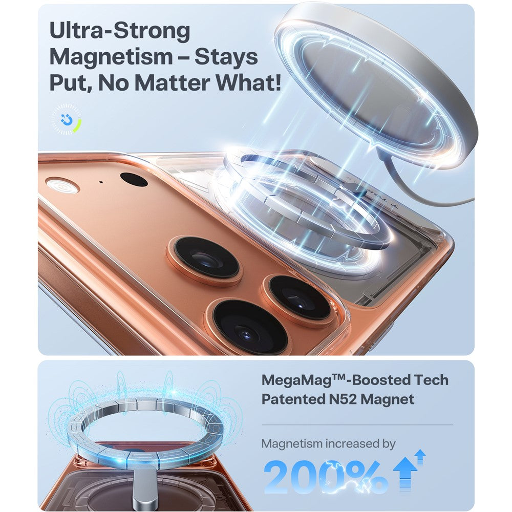 TORRAS For iPhone 17 Pro Case Kickstand TPU + PC Phone Cover Compatible with MagSafe