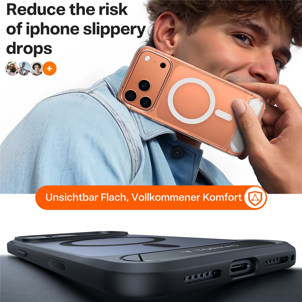 TORRAS For iPhone 17 Pro Case Kickstand TPU + PC Phone Cover Compatible with MagSafe