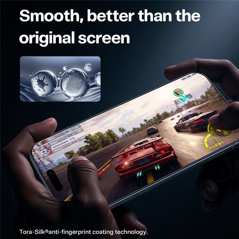 TORRAS Glassgo For iPhone 17 Pro Screen Protector Tempered Glass HD Film with Automatic Dust Removal Tool