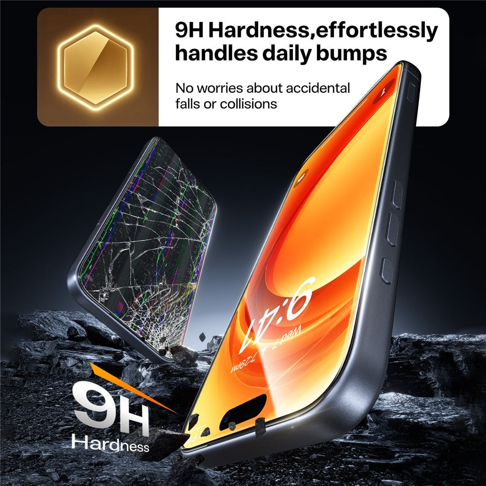 TORRAS Glassgo For iPhone 17 Pro Screen Protector Tempered Glass HD Film with Automatic Dust Removal Tool