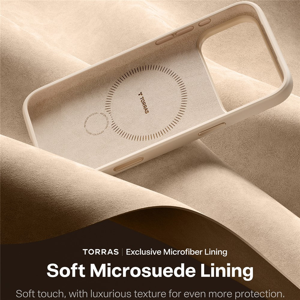 TORRAS Ostand Q Pro Series For iPhone 17 Pro Max Case Magnetic Ring Kickstand Liquid Silicone + PC Phone Cover