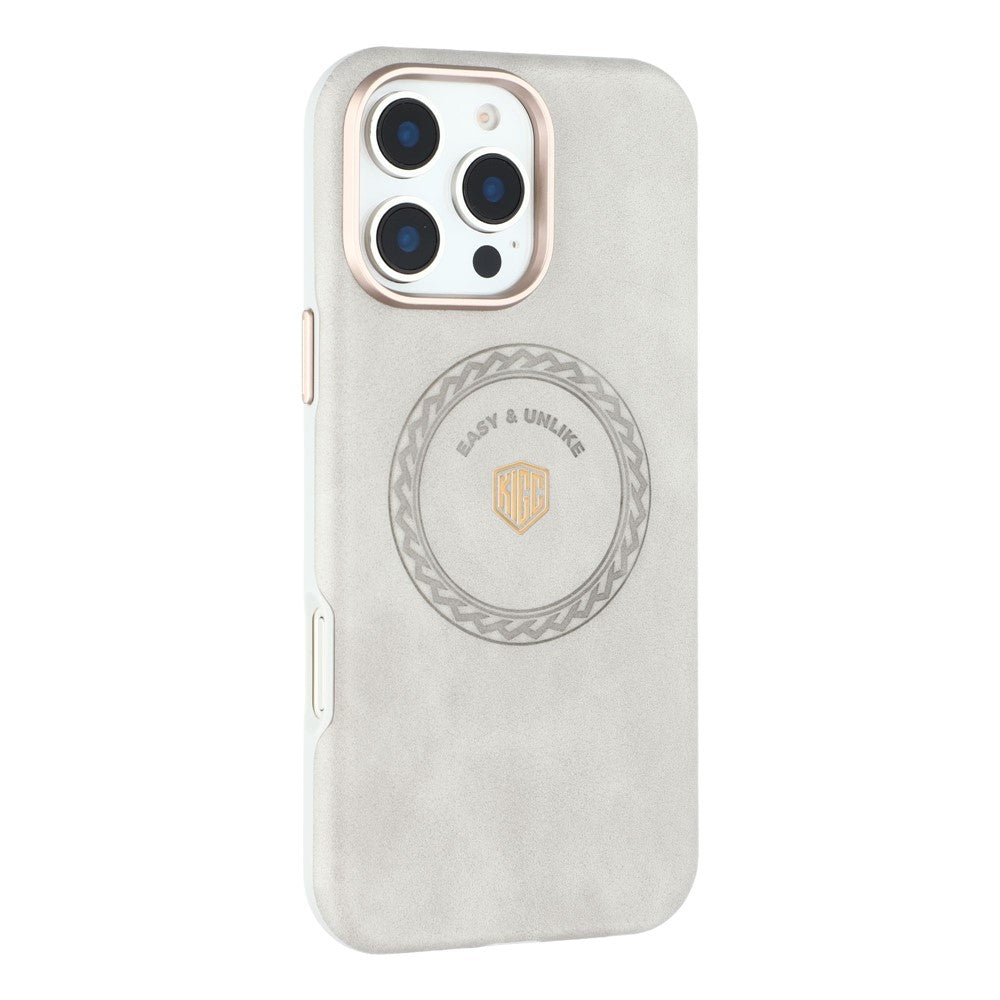 KIGC For iPhone 16 Pro Max Case Compatible with MagSafe PU Leather TPU Phone Back Cover