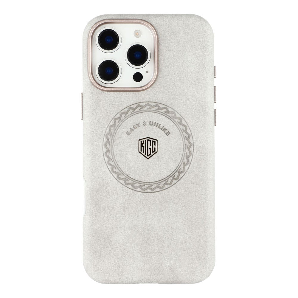 KIGC For iPhone 16 Pro Max Case Compatible with MagSafe PU Leather TPU Phone Back Cover