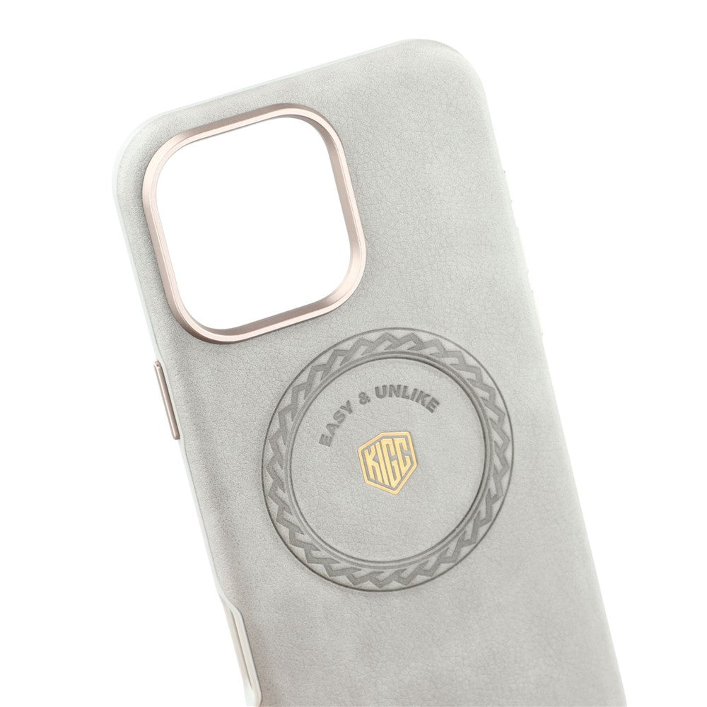 KIGC For iPhone 16 Pro Max Case Compatible with MagSafe PU Leather TPU Phone Back Cover