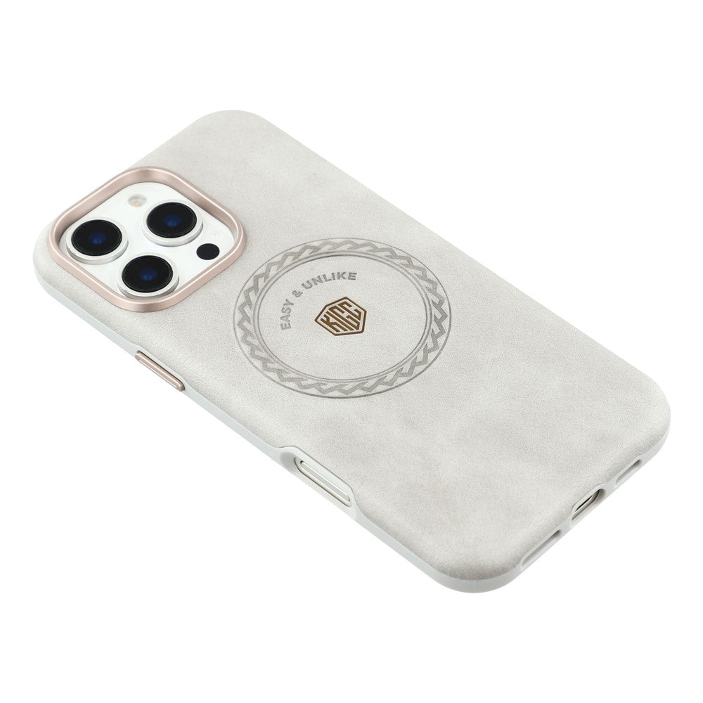 KIGC For iPhone 16 Pro Case Compatible with MagSafe PU Leather TPU Phone Back Cover