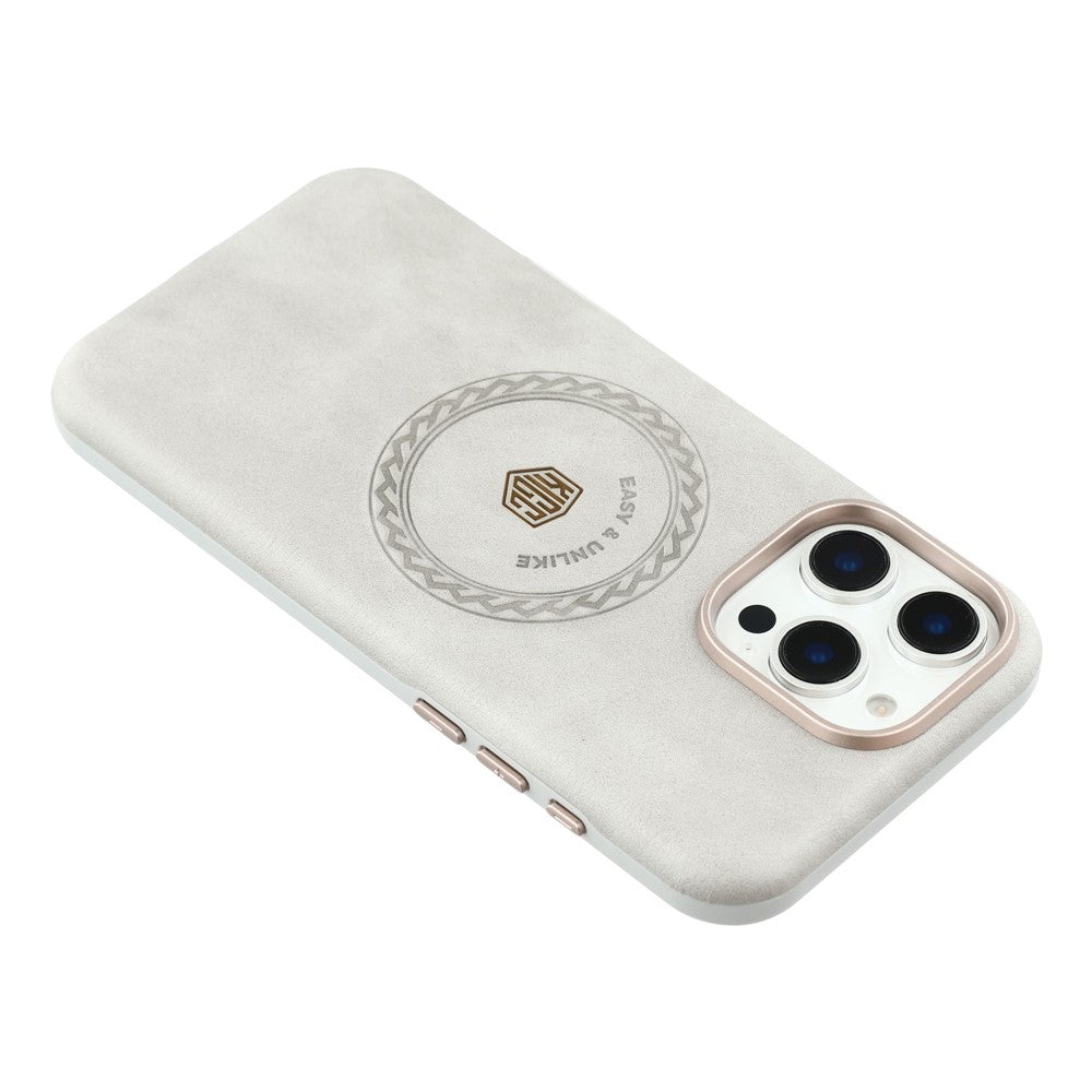 KIGC For iPhone 16 Pro Case Compatible with MagSafe PU Leather TPU Phone Back Cover