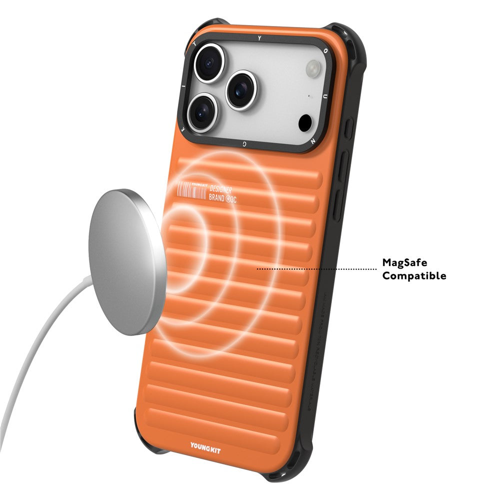 YOUNGKIT For iPhone 17 Pro Max Case Compatible with MagSafe Suitcase Texture IMD TPU Phone Cover