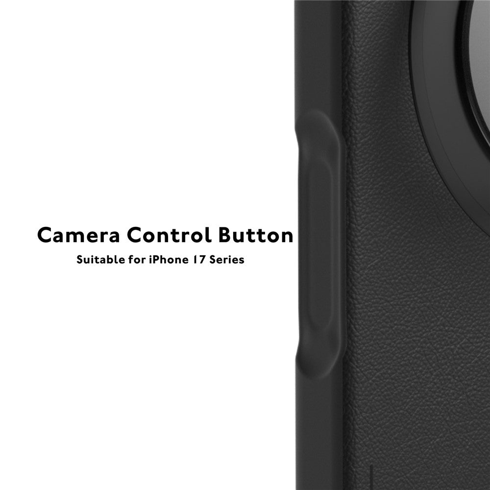 YOUNGKIT For iPhone 17 Pro Max Case Rotating Kickstand Shockproof TPU + PU Leather Phone Back Cover