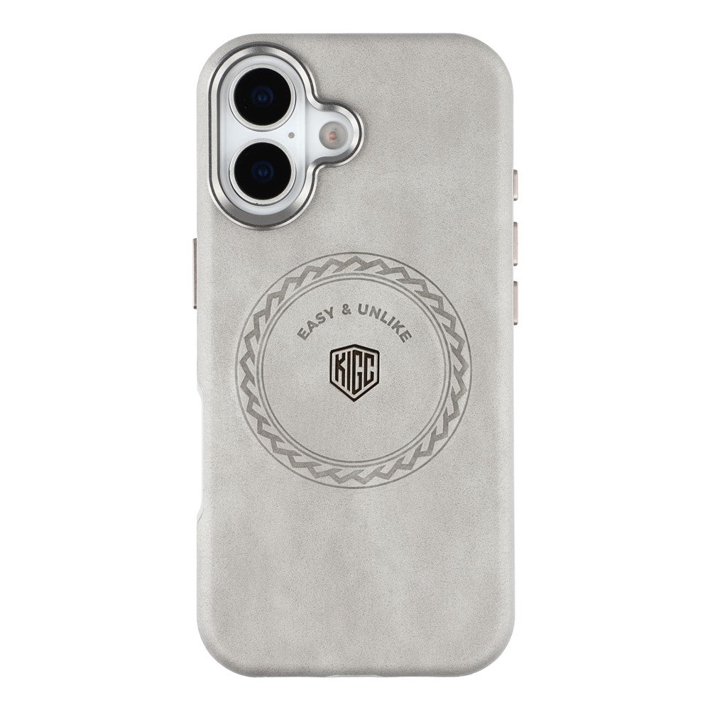 KIGC For iPhone 17 Case Compatible with MagSafe PU Leather TPU Phone Back Cover