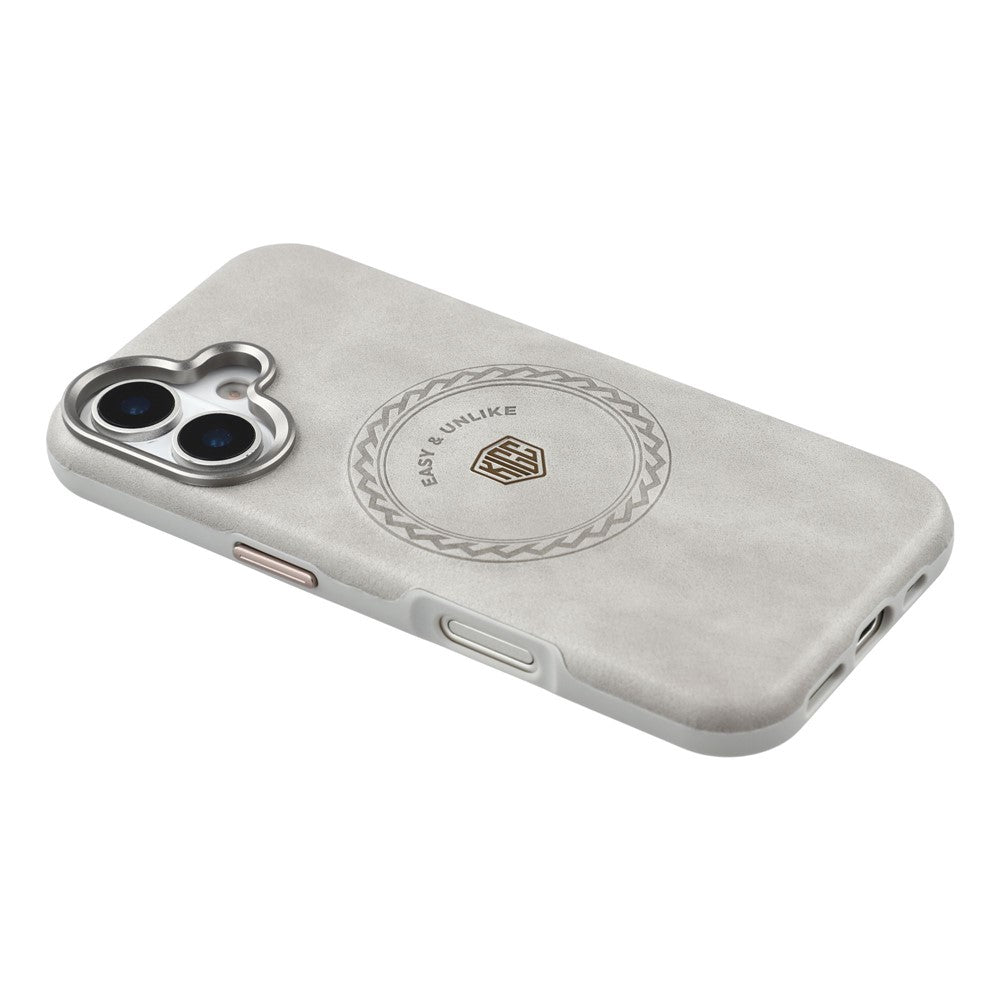 KIGC For iPhone 17 Case Compatible with MagSafe PU Leather TPU Phone Back Cover