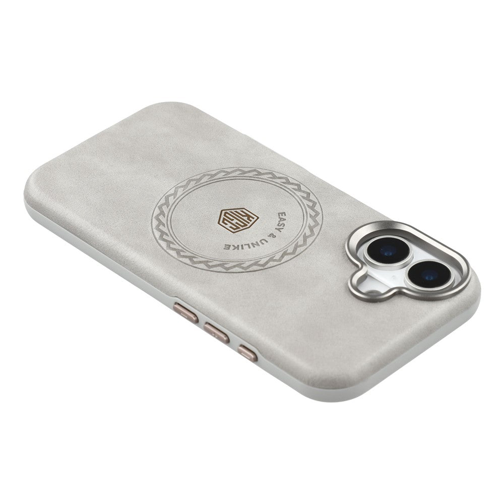 KIGC For iPhone 17 Case Compatible with MagSafe PU Leather TPU Phone Back Cover