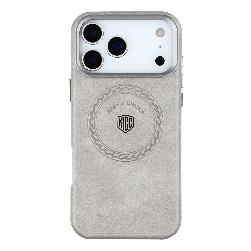 KIGC For iPhone 17 Pro Max Case Compatible with MagSafe PU Leather TPU Phone Back Cover