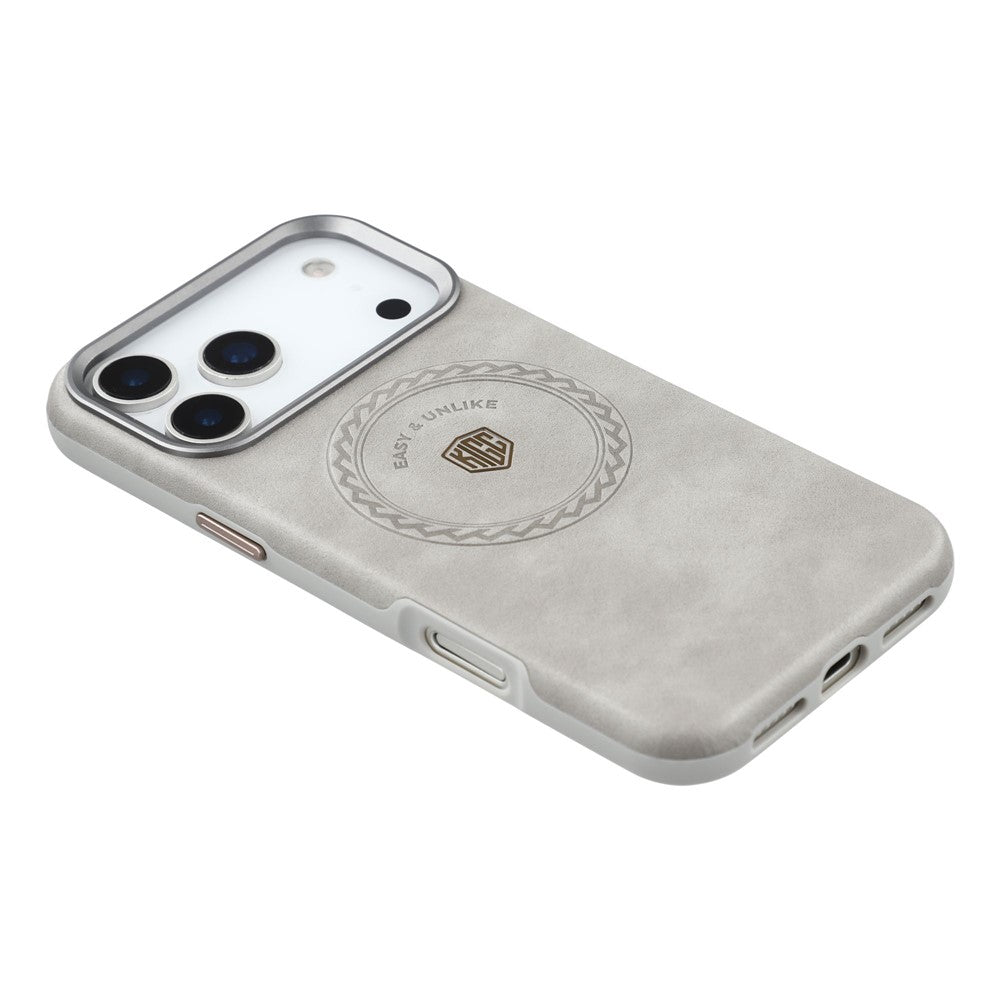 KIGC For iPhone 17 Pro Max Case Compatible with MagSafe PU Leather TPU Phone Back Cover
