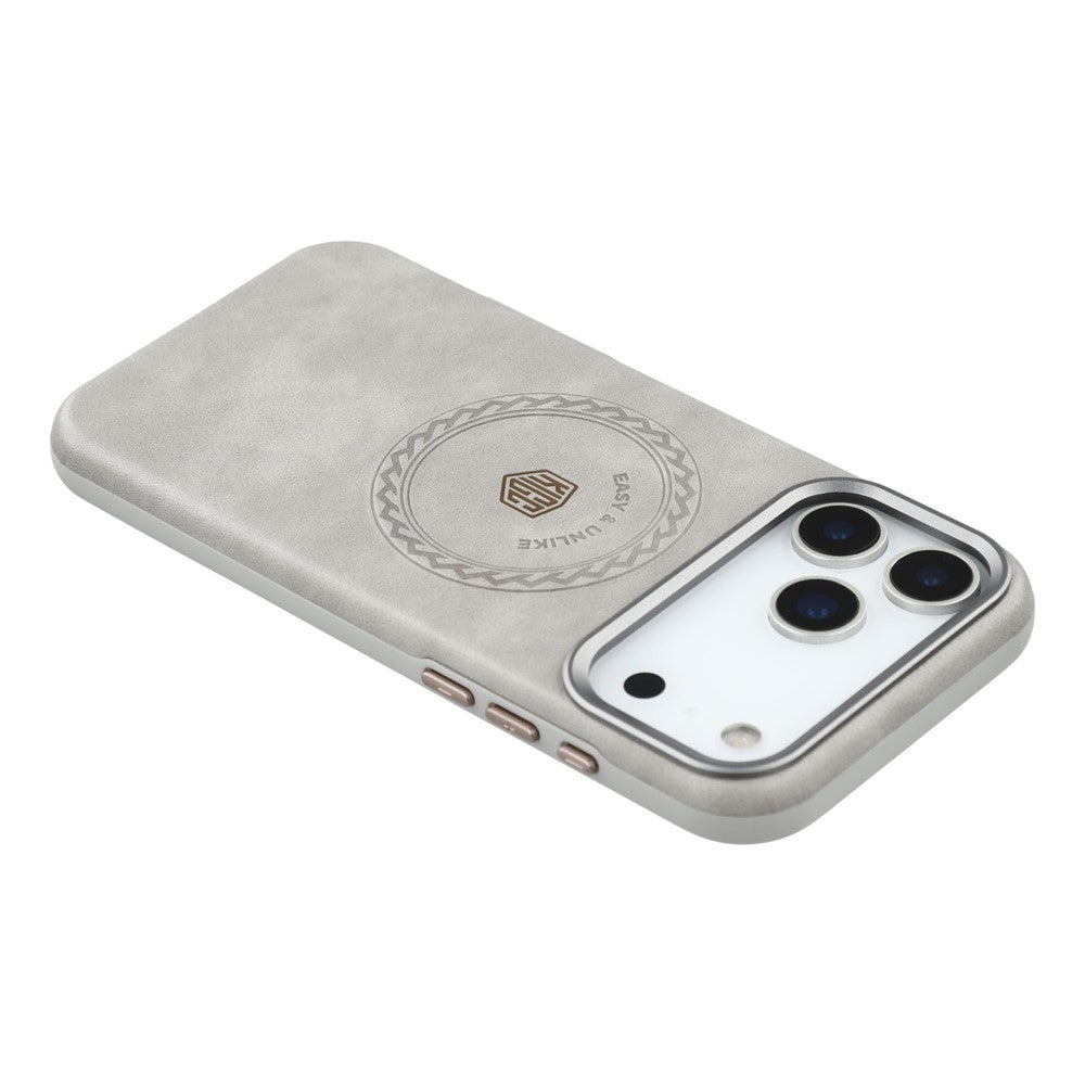KIGC For iPhone 17 Pro Max Case Compatible with MagSafe PU Leather TPU Phone Back Cover