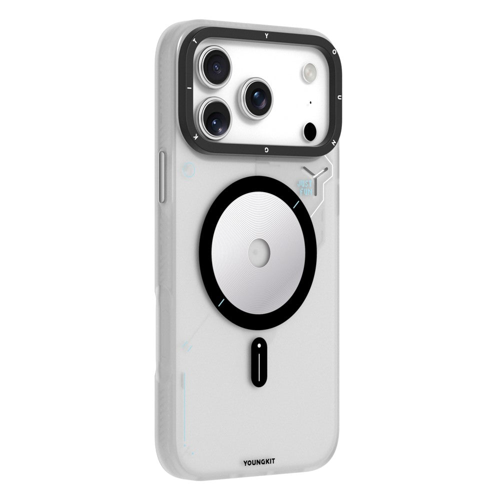 YOUNGKIT For iPhone 17 Pro Max Case Compatible with MagSafe Unique Disc Design TPU + PC Phone Back Cover