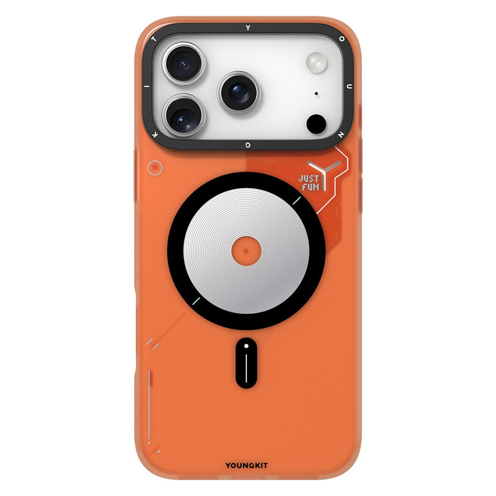 YOUNGKIT For iPhone 17 Pro Magnetic Case Unique Disc Design TPU + PC Phone Back Cover