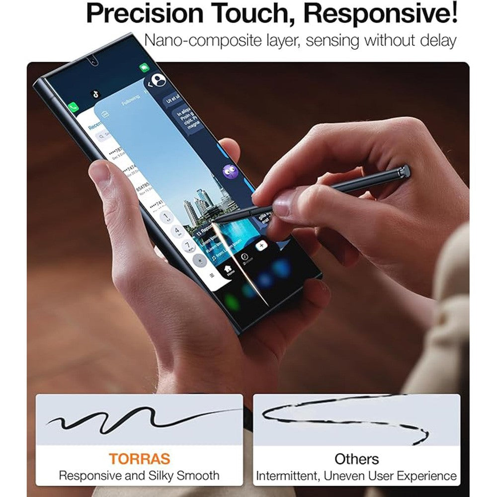 TORRAS GlassGo 2Pcs For Samsung Galaxy S24 Ultra Screen Protector Tempered Glass HD Film with Automatic Dust Removal Tool