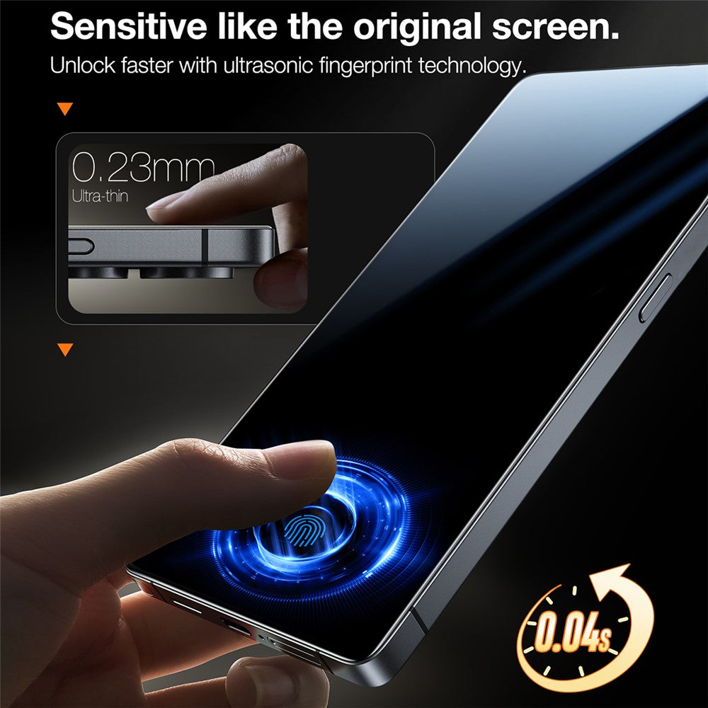 TORRAS Glassgo For Samsung Galaxy S25 Screen Protector Tempered Glass HD Film with Automatic Dust Removal Tool
