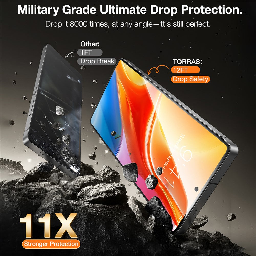 TORRAS Glassgo For Samsung Galaxy S25+ Screen Protector Tempered Glass HD Film with Automatic Dust Removal Tool