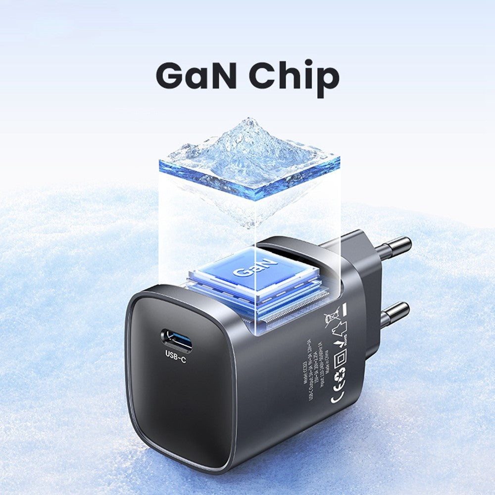 USAMS T66 45W GaN Fast Charger Portable Power Adapter for Phone / Tablet / Laptop, EU Plug
