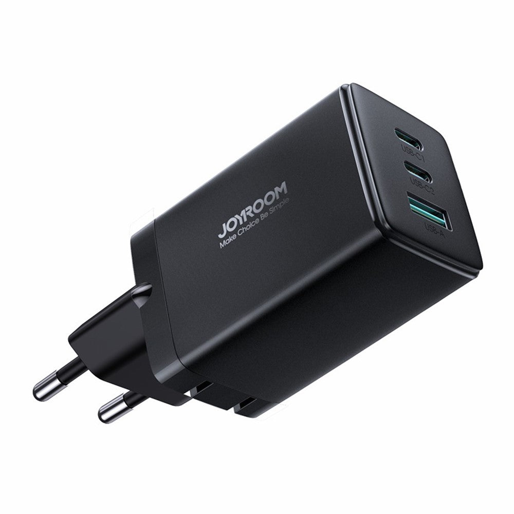 JOYROOM TCG01 GaN Ultra 65W 3-Port Fast Charger Set with 1.2m 100W Type-C Cable for iPhone 16-15 Series Mini Wall Charger (EU Plug)