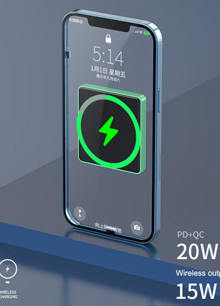 E30 10000mAh Magnetic Power Bank 15W Wireless Charging PD + QC 20W External Battery Pack Phone Charger