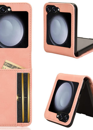 For Samsung Galaxy Z Flip7 FE 5G / Z Flip6 5G PU Leather+PC Phone Case Separable Design Card Slot Skin-Touch Cover