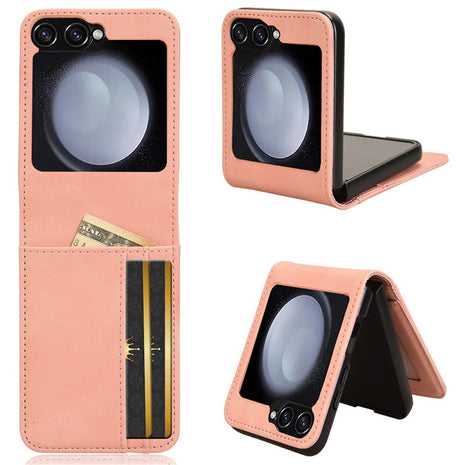 For Samsung Galaxy Z Flip7 FE 5G / Z Flip6 5G PU Leather+PC Phone Case Separable Design Card Slot Skin-Touch Cover