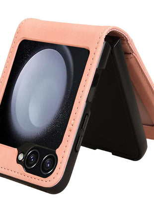 For Samsung Galaxy Z Flip7 FE 5G / Z Flip6 5G PU Leather+PC Phone Case Separable Design Card Slot Skin-Touch Cover