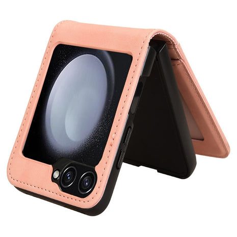 For Samsung Galaxy Z Flip7 FE 5G / Z Flip6 5G PU Leather+PC Phone Case Separable Design Card Slot Skin-Touch Cover