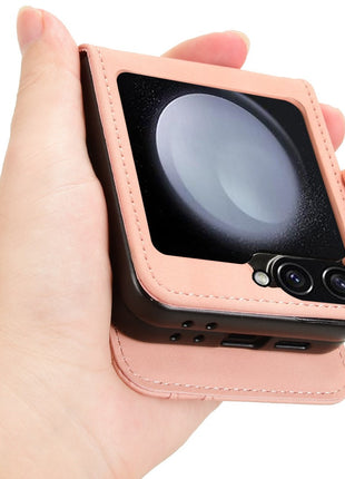 For Samsung Galaxy Z Flip7 FE 5G / Z Flip6 5G PU Leather+PC Phone Case Separable Design Card Slot Skin-Touch Cover