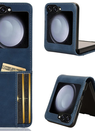 For Samsung Galaxy Z Flip7 FE 5G / Z Flip6 5G PU Leather+PC Phone Case Separable Design Card Slot Skin-Touch Cover