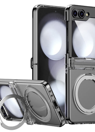For Samsung Galaxy Z Flip7 FE 5G / Z Flip6 5G Case Magnetic Ring Holder PC+TPU Phone Cover