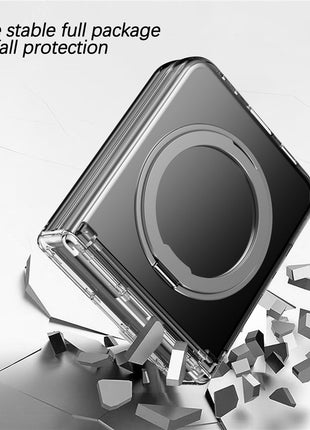 For Samsung Galaxy Z Flip7 FE 5G / Z Flip6 5G Case Magnetic Ring Holder PC+TPU Phone Cover