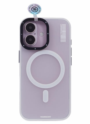 YOUNGKIT For iPhone 16 Case Compatible with MagSafe Anti-Fingerprint PET+TPU Phone Cover