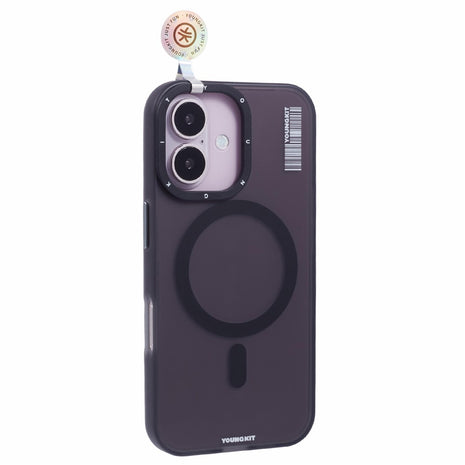 YOUNGKIT For iPhone 16 Plus Case Compatible with MagSafe Frosted PET+TPU Phone Cover Shockproof