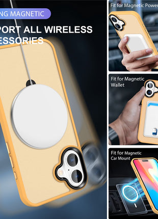 For iPhone 16 Plus Case Kickstand Back Phone Cover Compatible with MagSafe