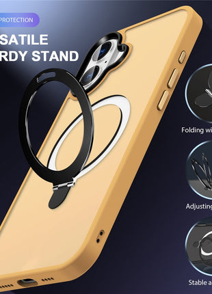 For iPhone 16 Plus Case Kickstand Back Phone Cover Compatible with MagSafe