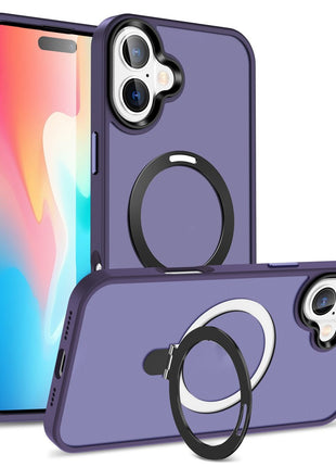 For iPhone 16 Plus Case Kickstand Back Phone Cover Compatible with MagSafe