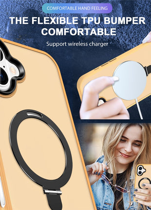 For iPhone 16 Case Compatible with MagSafe Kickstand Back Phone Cover