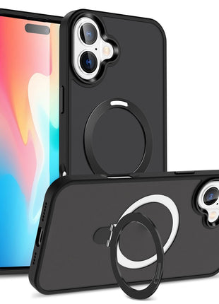 For iPhone 16 Case Compatible with MagSafe Kickstand Back Phone Cover