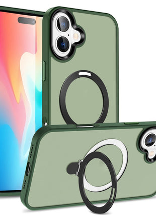 For iPhone 16 Case Compatible with MagSafe Kickstand Back Phone Cover
