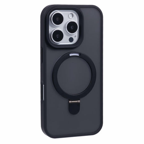 For iPhone 16 Pro Magnetic Case Kickstand TPU+PC  Phone Cover