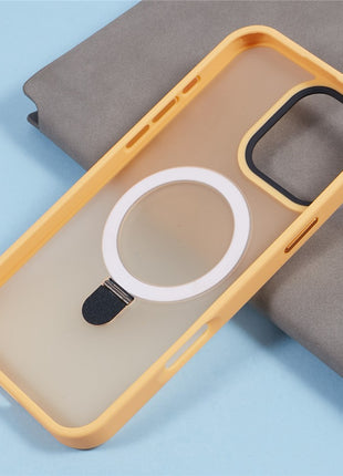 For iPhone 16 Pro Magnetic Case Kickstand TPU+PC  Phone Cover