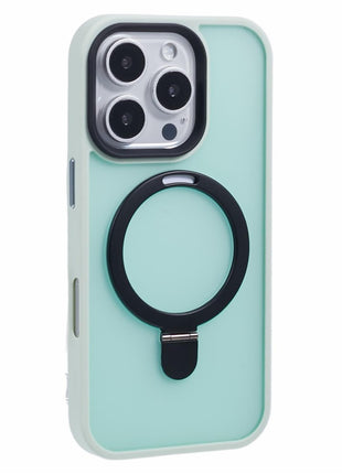 For iPhone 16 Pro Magnetic Case Kickstand TPU+PC  Phone Cover