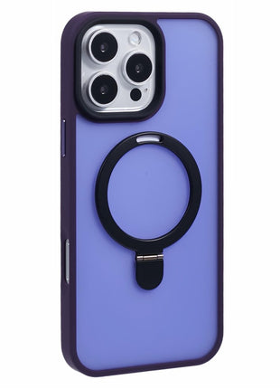 For iPhone 16 Pro Magnetic Case Kickstand TPU+PC  Phone Cover