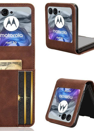 For Motorola Razr 2025 / Razr 2024 / Razr 60 / Razr 50 5G Case Separable Design Card Slot Leather+PC Phone Cover