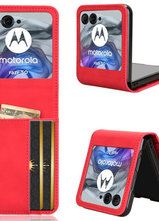 For Motorola Razr 2025 / Razr 2024 / Razr 60 / Razr 50 5G Case Separable Design Card Slot Leather+PC Phone Cover
